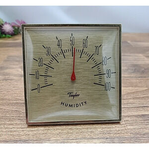 Vintage TAYLOR Humidiguide Desktop Humidity MCM Style 3.5” Works